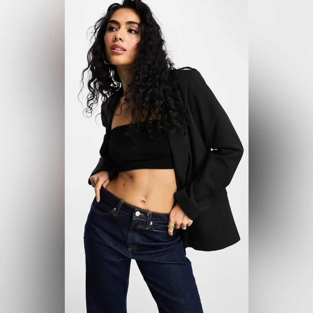 ASOS Women’s Black Relaxed Blazer Size 10 NWT Preppy Business Staple Baddie